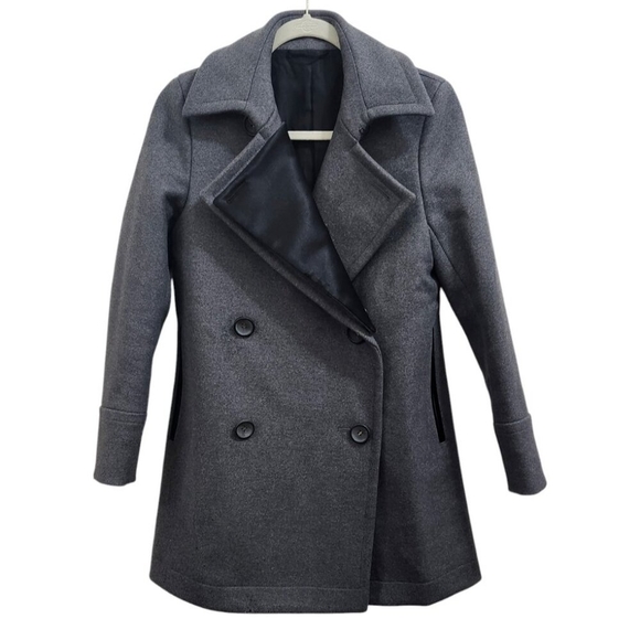 The Reracs peacoat for women WOOL Grey Size 36 /US S - Picture 3 of 16